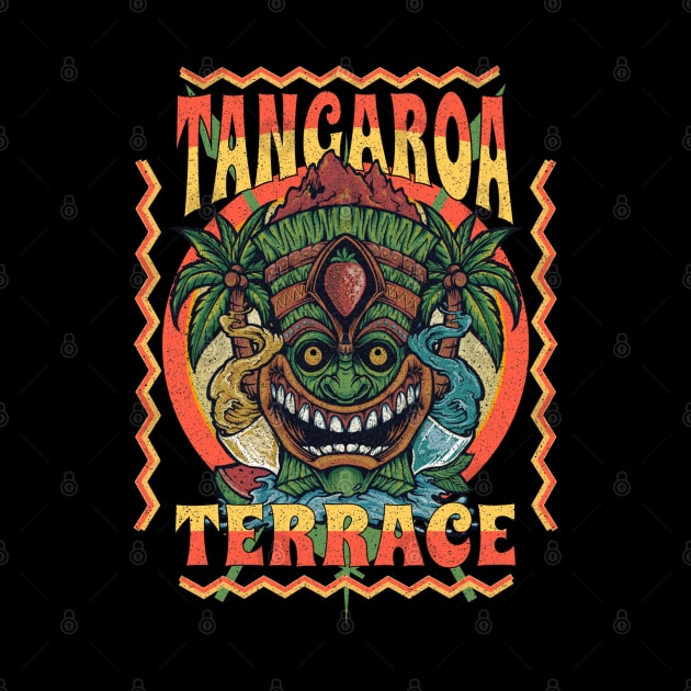Tangaroa Terrace Tropical Bar and Grill California Distressed look Design by Joaddo
