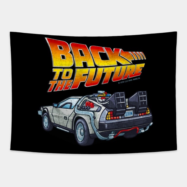 Back to the Future - DMC DeLorean Tapestry by valentinahramov