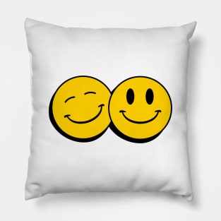 Two happy faces Pillow