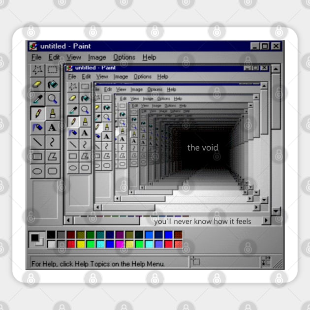 Webcore Windows Paint Design - Voidmerch - Sticker | TeePublic