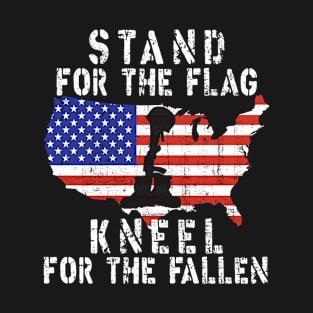 Veterans day Graphic Kneel for the Fallen T-Shirt