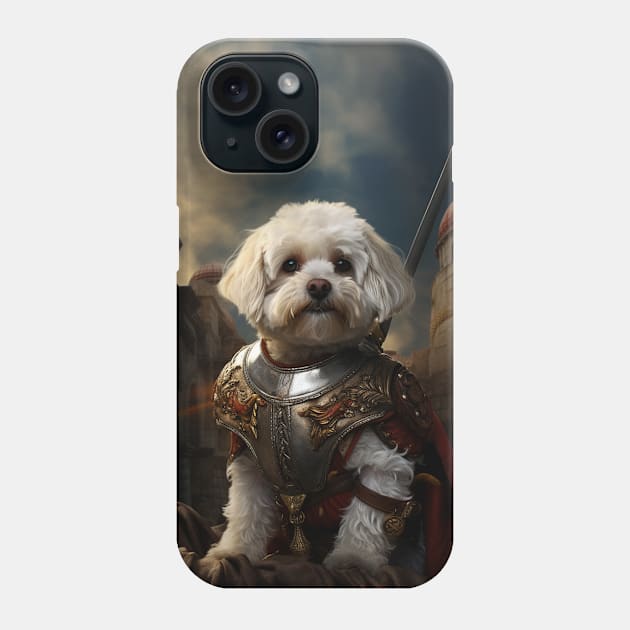 The Valiant Bichon Frisé - Medieval Conquistador Phone Case by HUH? Designs