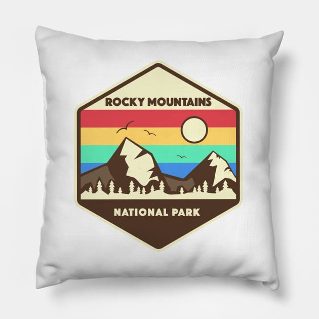 Rocky Mountains National Park Pillow by roamfree