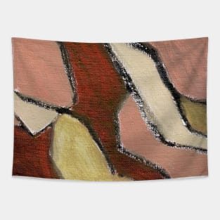 Winery Blush Rose Lemon Abstract Art Tapestry