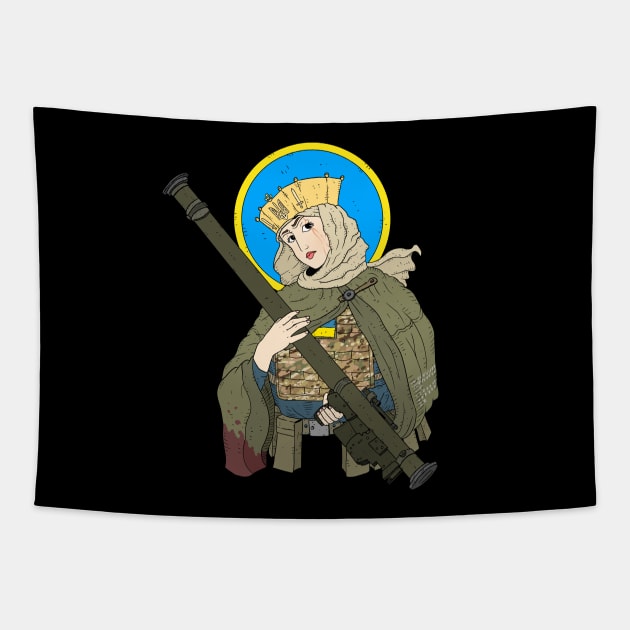 Olga of Kiev. ukrainian saint with a stinger. Tapestry by JJadx