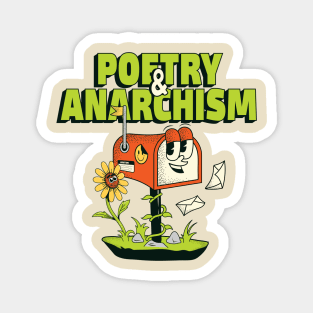 Poetry & Anarchism Beige T-shirt Magnet