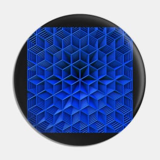 3D Effect - Blue Wireframe Pin