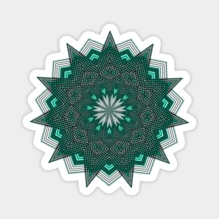 Teal Aqua Star with White Magnet