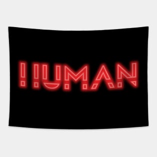 Neon Human Large Design Tapestry