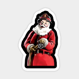 Santa Firefighter Magnet