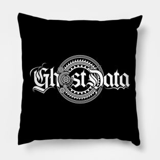 GHOST DATA Logo (White) Pillow