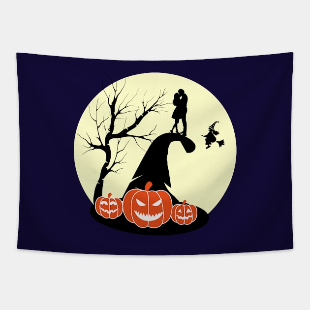 Halloween Love Costume Gift Tapestry by The Crane Kick