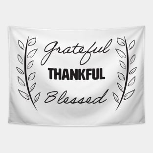 Grateful Thankful Blessed Tapestry