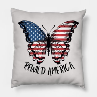 Rewild America Butterfly Pillow