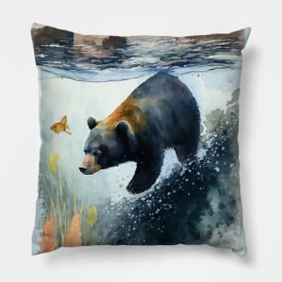 Black Bear Swimming Pillow