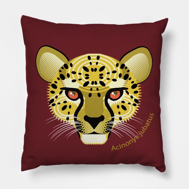 the cheetah, flashiest of cats! Pillow by Hopi