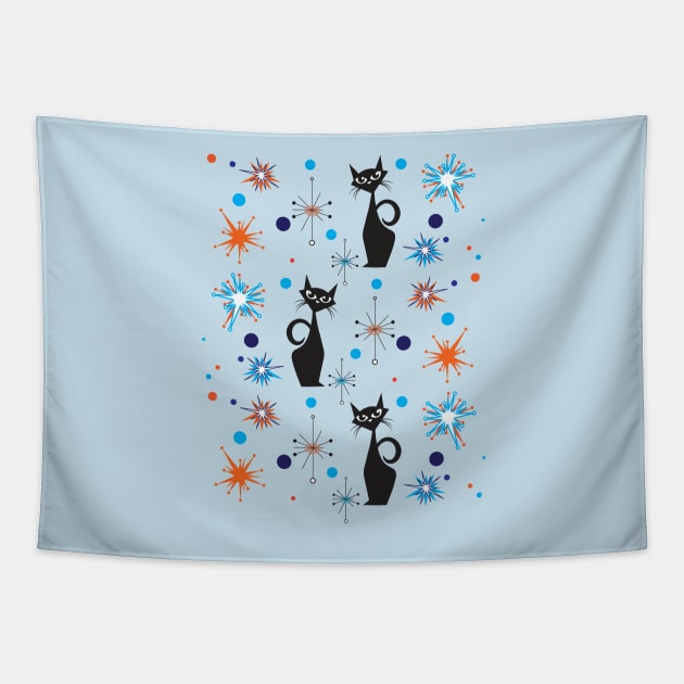 Starburst Atomic Cats Tapestry by GrumpyDog