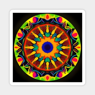 Flower Mandala Pattern Magnet