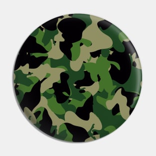 Camouflage Seamless Pattern Pin