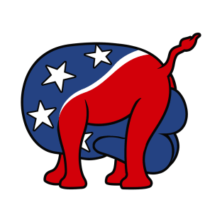 Republican Elephant With It's Head Up It's Ass T-Shirt