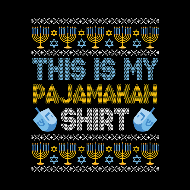 Funny This is My Pajamakah Hanukkah Pajama Shirt Jewish by Michelin