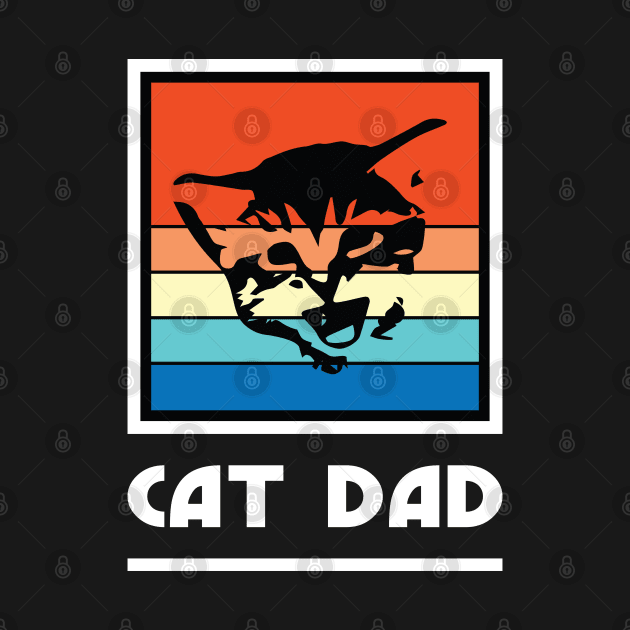 Cat Dad Vintage Retro by Justsmilestupid