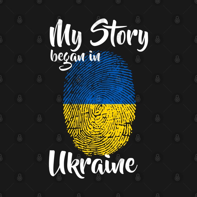 Ukraine Flag Fingerprint My Story DNA Ukrainian by Your Culture & Merch