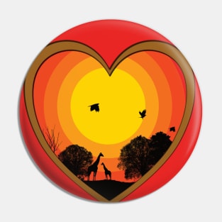 Africa Sun set Pin