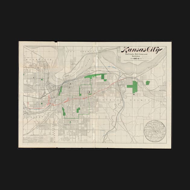 Vintage Map of Kansas City (1893) by Bravuramedia