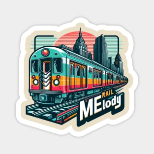 Subway Train, Rail Melody Magnet