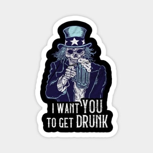 Uncle Sam wants you to get drunk Magnet