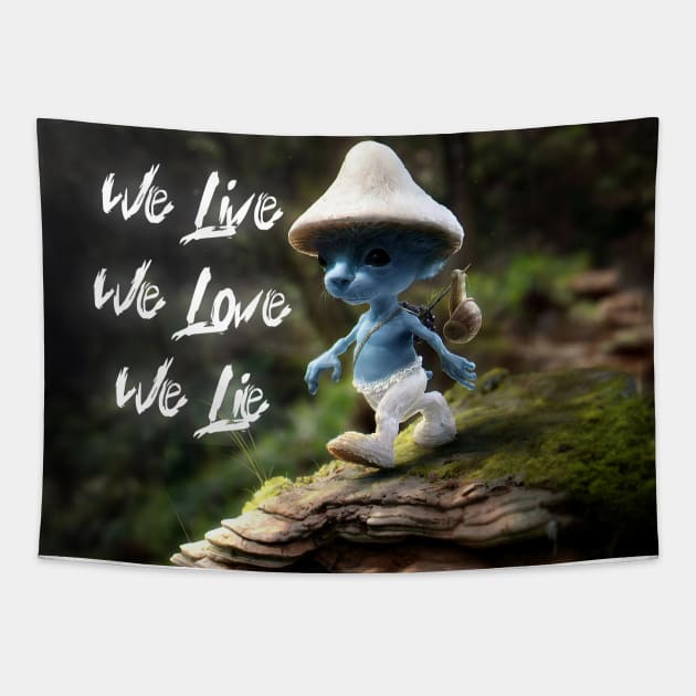 Smurf Cat Tapestry by Surton Design