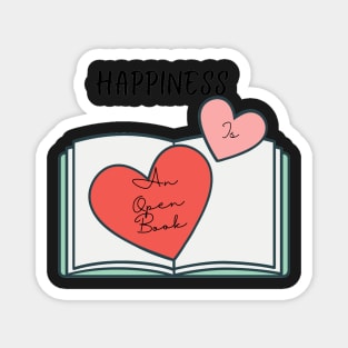 Happiness is an open book Magnet