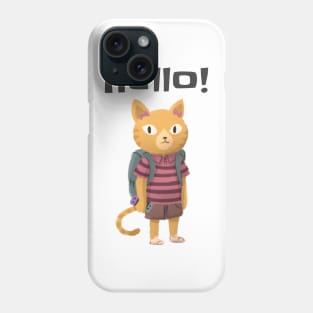 Cat says hello Phone Case