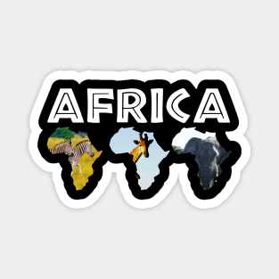 African Wildlife Continent Trio Magnet