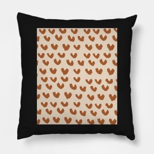 Minimal Modern  Abstract heart Shapes  Warm  Tones  Design Pillow