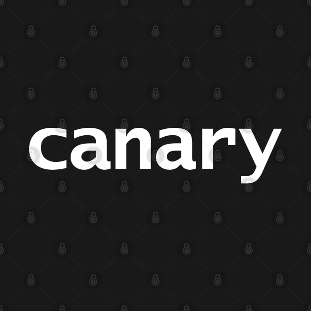 Canary White Text Typography by ellenhenryart