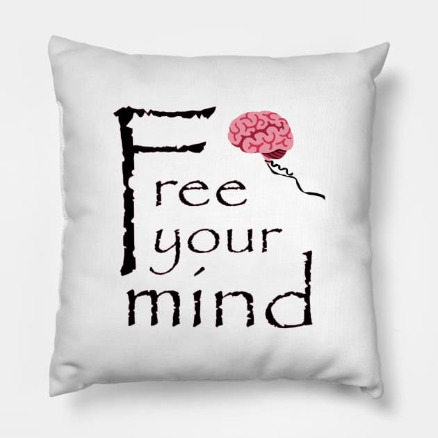 Free Your Mind Pillow by RawSunArt