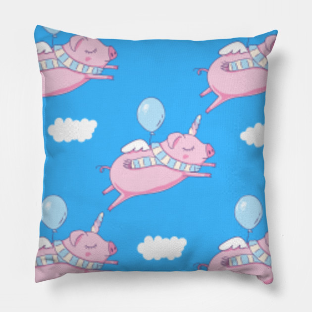 Flying Pig Flying Pig Pillow Teepublic