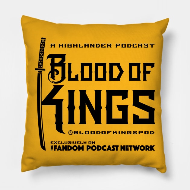 Blood of Kings Black Pillow by Fandom Podcast Network