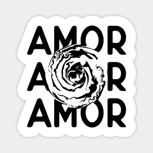 Amor typography black Magnet