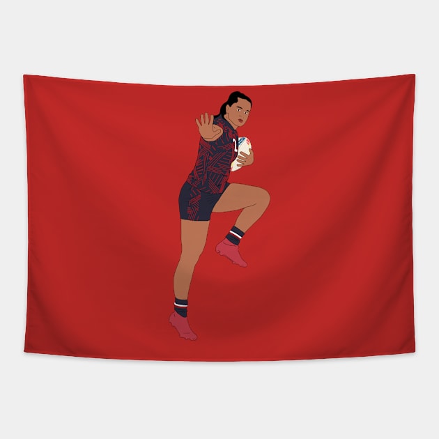 Ilona Maher Rugby Union USA Tapestry by Hevding