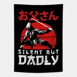 Silent But Dadly - Happy Fathers day - Dad Tapestry