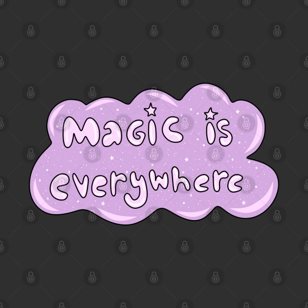 Magic is Everywhere, Purple and Pink Star Cartoon Doodle Cloud, made by EndlessEmporium by EndlessEmporium