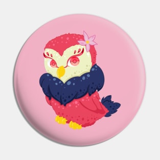 The little red lady owl- for Men or Women Kids Boys Girls love owl Pin