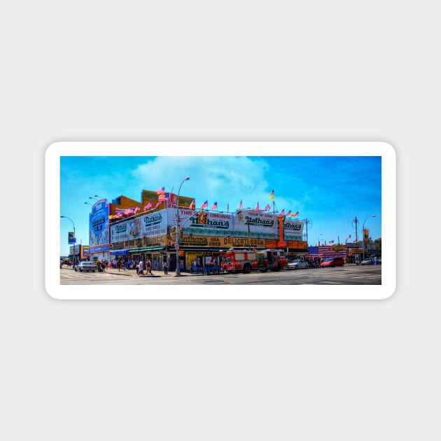 Nathan's Famous Frankfurters, Original Headquarters, Coney Island, Brooklyn, USA Magnet by Chris Lord