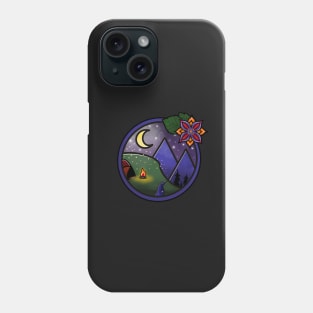 Nighttime Mountain Scape Sticker Phone Case