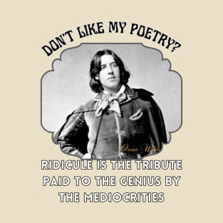 Oscar Wilde Poetry T-Shirt Genius Ware Victorian Literature Poster T-Shirt
