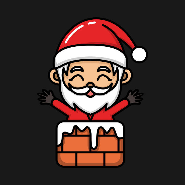 kawaii doodle santa chimney by ReasArt