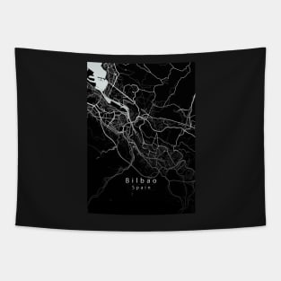 Bilbao Spain City Map dark Tapestry